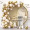 120 PCS White and Gold Confetti Balloons Garland Arch Kit - Includes 12in, 10in, and 5in Latex Metallic Balloons for Birthday, Wedding, Anniversary, Celebrations, Prom, and Bridal Party Decorations